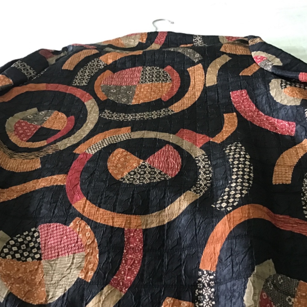 IC by Connie K Asian print short jacket one button closure size M - Picture 3 of 4